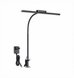 Lepro 11W Schreibtischlampe LED Klemmbar, Augenschonende Und Dimmbar Schreibtisch Lampe, 5 Farbtemperaturen Und 5 Helligkeitsstufen, Mit Flexiblem Schwanenhals, Für Home Office & Büro, Schwarz
