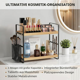 Badezimmer-Organizer Mit Korb, Badezimmer-Organizer Und Aufbewahrung, Hautpflege-Organizer Für Schminktisch, Aufbewahrungs-Organizer Für Bad, Küche, Kommode