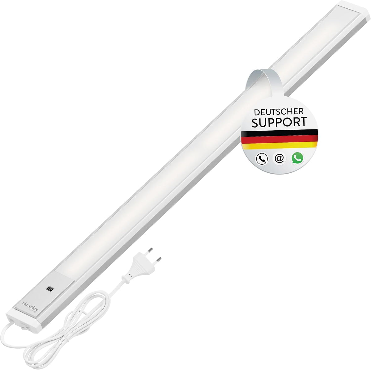 Oktaplex 3Er Set Riva LED Unterbaulampe 120Cm Flach Mit Sensor | 700Lm Dimmbar Warmweiß 3000K Lichtleiste 10W Küchenbeleuchtung Silber
