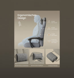 SONGMICS Gaming-Stuhl, Ergonomisches Design, Mit Fußstütze | Bürostuhl, Computerstuhl, Verstellbares Kopfkissen, Lendenkissen, Tragkraft 150 Kg, OBG077G01