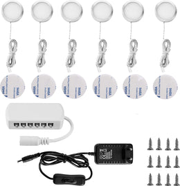 Lightess 4Er Unterbauleuchte Küche LED Vitrinenbeleuchtung 12V Warmweiß | Unterschrank Beleuchtung 8Mm Dünn, 250LM, Alu 60X8Mm, Für Küche Vitrine Schrank Regal Garderobe Mit EU Stecker