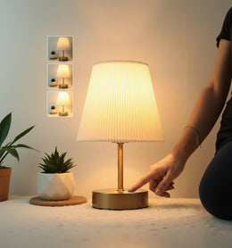 Hslighting Nachttischlampe Touch Dimmbar: Tischlampe Touch Dimmbare Glühbirne 3 Helligkeitsstufen Einstellbar Schreibtischlampe Minimalistische Für Lesen Wohnzimme