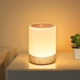 Nachttischlampe Touch Dimmbar, 5 Modi 256 RGB Farbwechsel & Warmweiß LED Nachtlicht Kinder Baby,Touch Lampe Akku USB Aufladbar Stilllicht Night Light Mit Timing,Tischlampe Kabellos Für Schlafzimmer