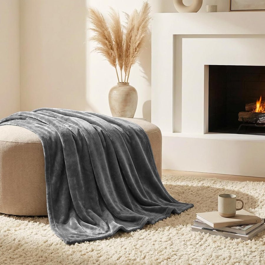 Kuscheldecke Flauschig Decke 150X200 Cm - XL Flanell Sofa Decke Für Frauen, Geschenke Zum Geburtstag Für Mama Sie, Warme Raumgestaltung Für Das Zuhause, Oeko-Tex 100, Blanket 150X200, Grau