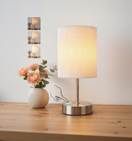 Hslighting Nachttischlampe Touch Dimmbar: Tischlampe Touch Dimmbare Glühbirne 3 Helligkeitsstufen Einstellbar Schreibtischlampe Minimalistische Für Lesen Wohnzimme