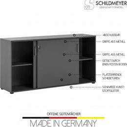 Möbelpartner Denver Schiebetürenschrank Denver, 701489, Anthrazit, Ca. 160,2 X 41 X 84 Cm