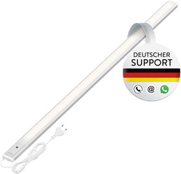 Oktaplex 3Er Set Riva LED Unterbaulampe 120Cm Flach Mit Sensor | 700Lm Dimmbar Warmweiß 3000K Lichtleiste 10W Küchenbeleuchtung Silber