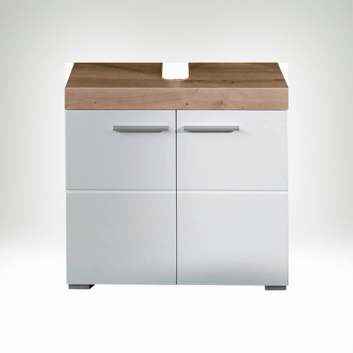 Trendteam Smart Living - Amanda - Waschbeckenunterschrank - Weiß/Weiß Hochglanz - 1 Einlegeboden - (Bxhxt) 60 X 56 X 34 Cm - Kratzfest