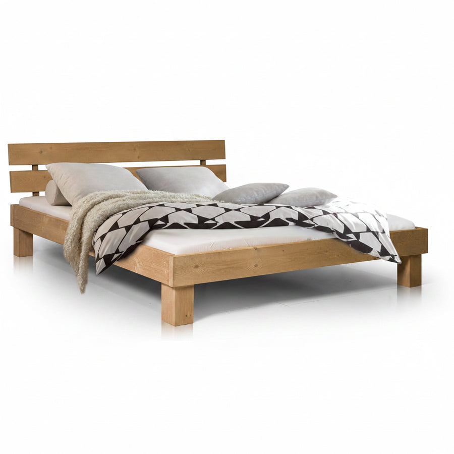 Massivholzbett Pumba Holzbett Doppelbett, Material Massivholz, Made in Germany, 160 X 200 Cm, Eichefarbig, Standardhöhe