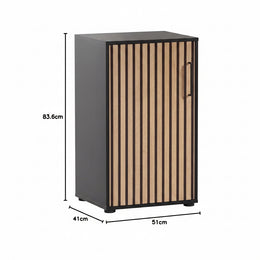 Schildmeyer Aktenschrank Hank 158268, Schwarzmatt/Akustikpaneel Optik, 51 X 41 X 83,6 Cm