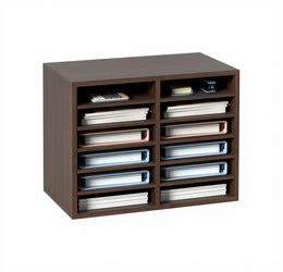 VEVOR Briefablage 24 Fächer Organizer Aus MDF, Dokumentenablage Vintage Braun 737 X 305 X 620 Mm, Ablagefächer Desktop-Aktenhalter Dokumentenlager, Dokumentenhalter Zu Hause, Im Büro, Im Klassen Usw.