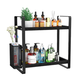 Badezimmer-Organizer Mit Korb, Badezimmer-Organizer Und Aufbewahrung, Hautpflege-Organizer Für Schminktisch, Aufbewahrungs-Organizer Für Bad, Küche, Kommode