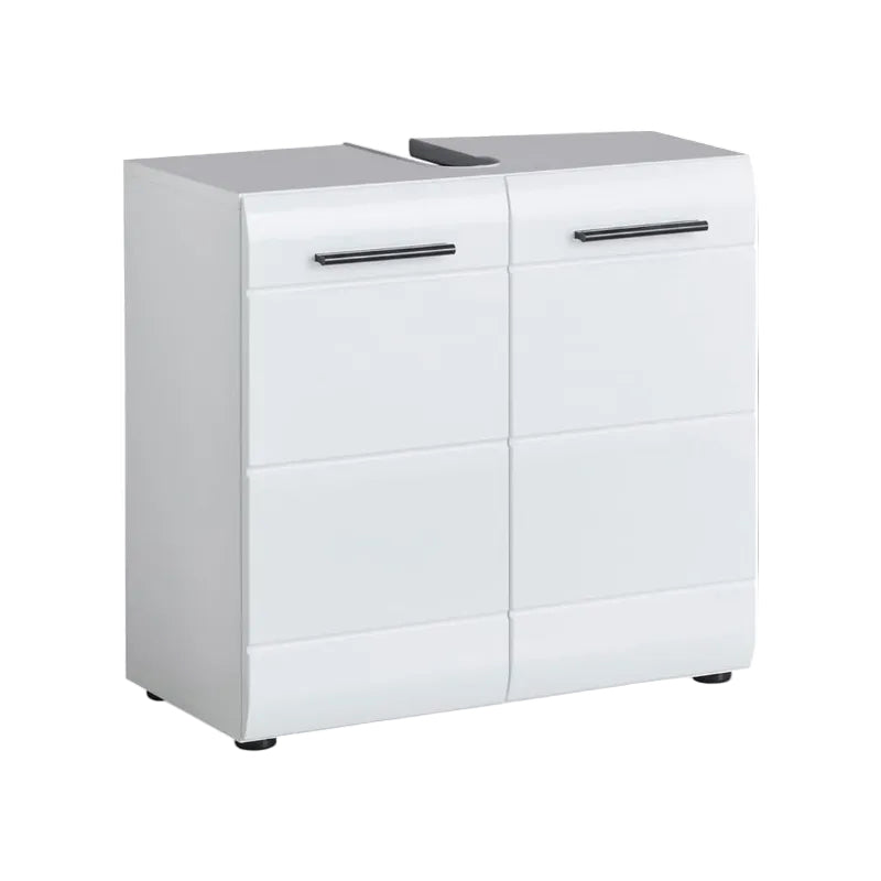 Trendteam Smart Living - Skin - Hochschrank - Weiß/Weiß Hochglanz - 5 Fächer, Eine Ablage Und Eine Schublade - (Bxhxt) 30 X 182 X 31 Cm - 2 Verstellbare Einlegeböden - Kratzfest