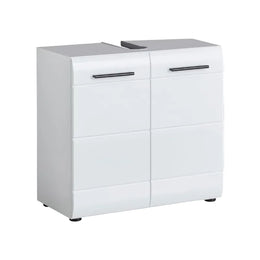 Trendteam Smart Living - Skin - Hochschrank - Weiß/Weiß Hochglanz - 5 Fächer, Eine Ablage Und Eine Schublade - (Bxhxt) 30 X 182 X 31 Cm - 2 Verstellbare Einlegeböden - Kratzfest