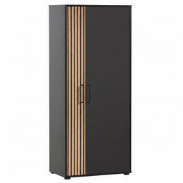 Schildmeyer Aktenschrank Hank 701971, Schwarzmatt/Akustikpaneel Optik, 65 X 41 X 163,6 Cm
