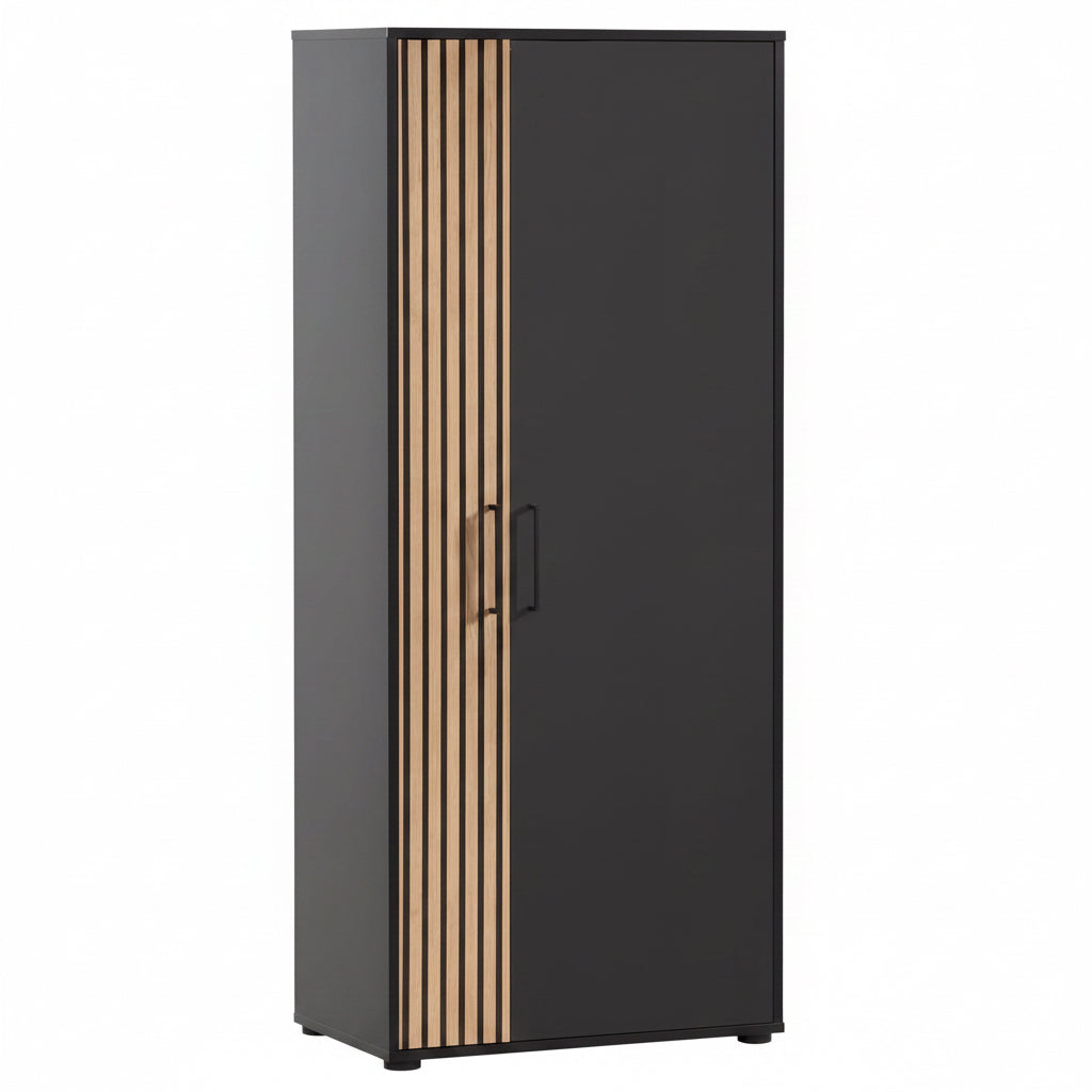 Schildmeyer Aktenschrank Hank 701971, Schwarzmatt/Akustikpaneel Optik, 65 X 41 X 163,6 Cm