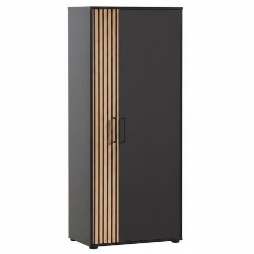 Schildmeyer Aktenschrank Hank 701971, Schwarzmatt/Akustikpaneel Optik, 65 X 41 X 163,6 Cm