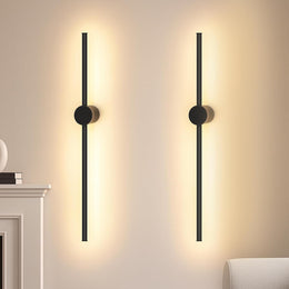 ZMH Wandlampe Led Wandleuchte Innen - 100CM Lang Schwarz Flurlampe Modern Design Wohnzimmer Wandbeleuchtung Warmweiß 3000K Indirekt Küche Beleuchtung Für Schlafzimmer Flur Treppenhaus Bett