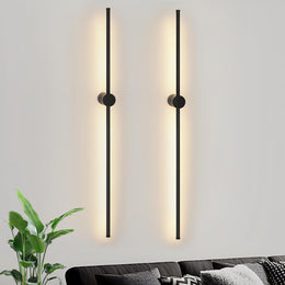 ZMH Wandlampe Led Wandleuchte Innen - 100CM Lang Schwarz Flurlampe Modern Design Wohnzimmer Wandbeleuchtung Warmweiß 3000K Indirekt Küche Beleuchtung Für Schlafzimmer Flur Treppenhaus Bett