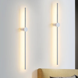 ZMH Wandlampe Led Wandleuchte Innen - 100CM Lang Schwarz Flurlampe Modern Design Wohnzimmer Wandbeleuchtung Warmweiß 3000K Indirekt Küche Beleuchtung Für Schlafzimmer Flur Treppenhaus Bett