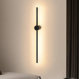 ZMH Wandlampe Led Wandleuchte Innen - 100CM Lang Schwarz Flurlampe Modern Design Wohnzimmer Wandbeleuchtung Warmweiß 3000K Indirekt Küche Beleuchtung Für Schlafzimmer Flur Treppenhaus Bett