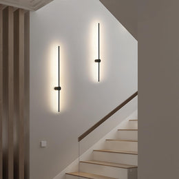 ZMH Wandlampe Led Wandleuchte Innen - 100CM Lang Schwarz Flurlampe Modern Design Wohnzimmer Wandbeleuchtung Warmweiß 3000K Indirekt Küche Beleuchtung Für Schlafzimmer Flur Treppenhaus Bett