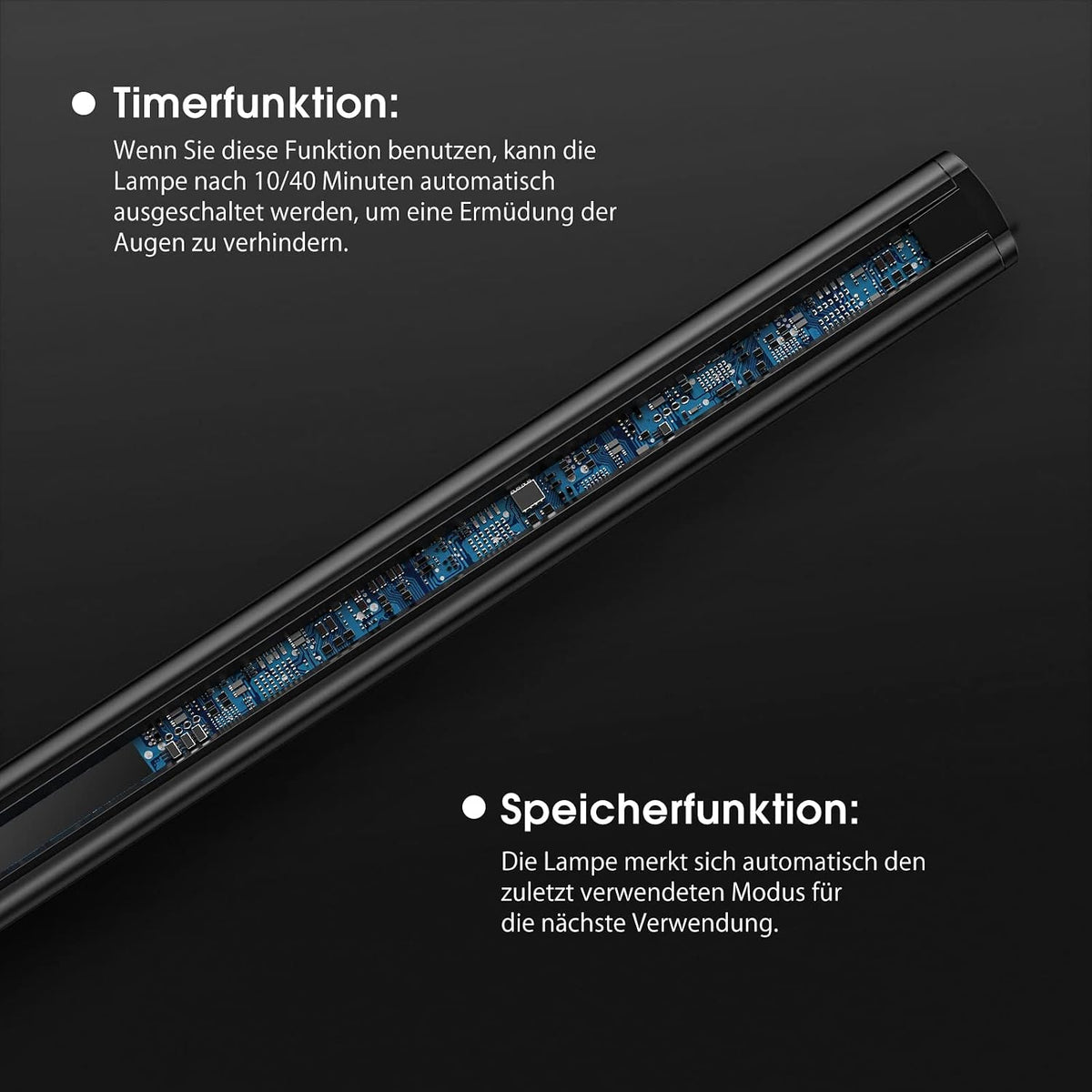 Schreibtischlampe LED Mit Gestensteuerung & Fernbedienung, 24W 80CM Klemmbare Dimmbare Monitor Lampe, Tageslichtlampe Für Arbeiter in Büro Leser Architekenden Schneider