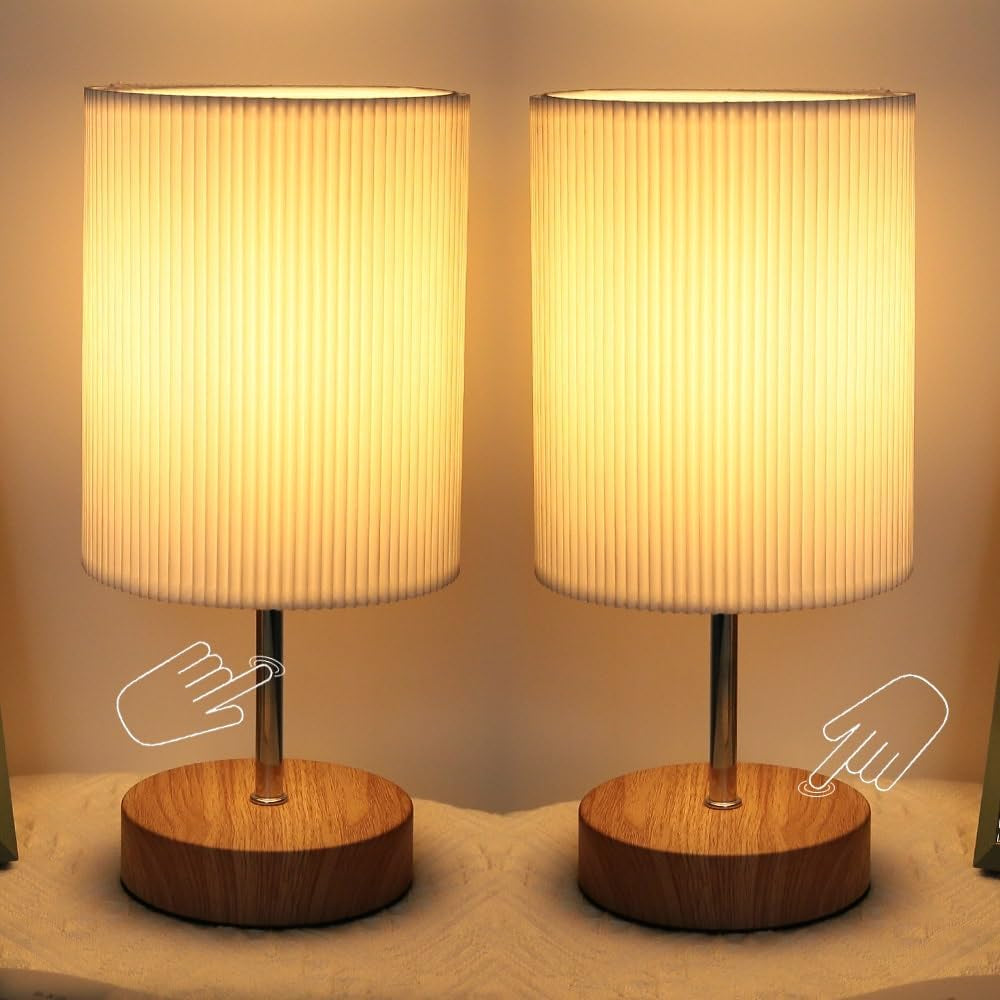 Hslighting Nachttischlampe Touch Dimmbar: Tischlampe Touch Dimmbare Glühbirne 3 Helligkeitsstufen Einstellbar Schreibtischlampe Minimalistische Für Lesen Wohnzimme
