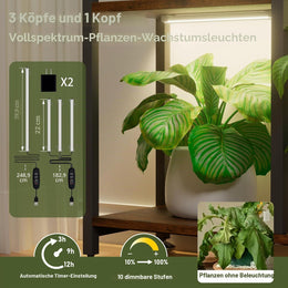 Pflanzenständer Mit Wachstumslicht – 180 Cm Hoch, Blumenständer Mit 8 Etagen, Metall, Quadratisches Design, Pflanzenregal Für Wohnzimmer, Balkon, Terrasse Und Garten