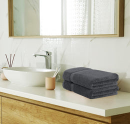Utopia Towels - 8 Teilig Handtücher Set Aus Baumwolle Mit Aufhänger - 2 Badetuch, 2 Handtücher Und 4 Washclappen - (Grau)