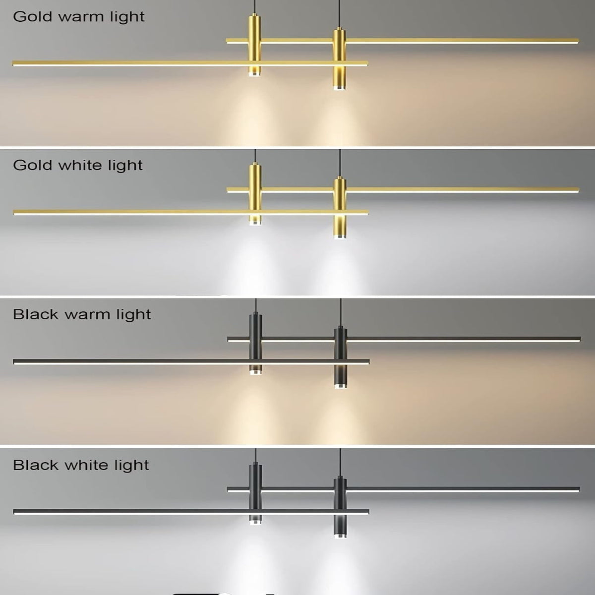 Moderne LED Pendelleuchte Esstisch Hängelampe Dimmbar Mit Fernbedienung Esszimmer Hängeleuchte Esszimmerlampe Pendellampe Höhenverstellbar Kronleuchter Für Büro Hängeleuchte (Schwarz, L120Cm)