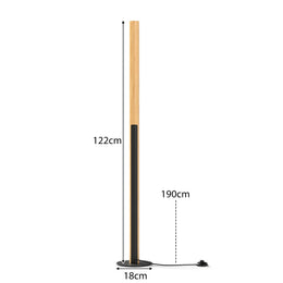 Bambus-Stehlampe Dimmbare Led-Ecklampe Mit Fußschalter 3000K-6000K 122 Cm Natur
