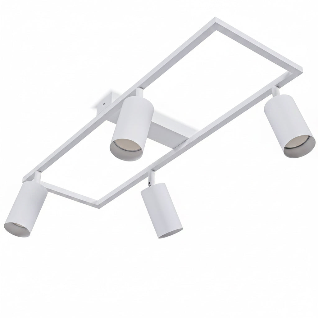 Deckenstrahler LED Schwarz - Deckenstrahler 6 Flammig - LED Deckenleuchte Schwenkbar - GU10 Deckenlampe Spot - Spotlight Lampe Modern - Strahler Deckenspot Für Küche, (6 Flammig, Schwarz)