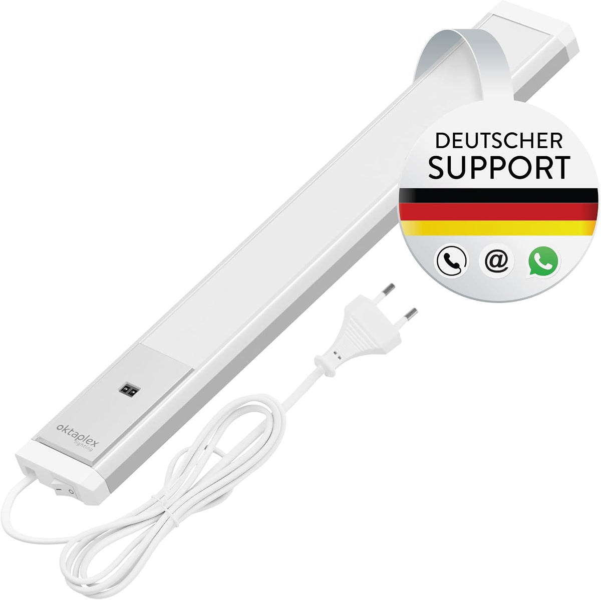 Oktaplex 3Er Set Riva LED Unterbaulampe 120Cm Flach Mit Sensor | 700Lm Dimmbar Warmweiß 3000K Lichtleiste 10W Küchenbeleuchtung Silber