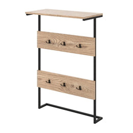 Wandgarderobe Mit Ablage & 6 Haken Wandregal Industrielle Garderobenleiste Kleiderstange
