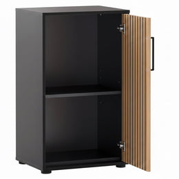 Schildmeyer Aktenschrank Hank 158268, Schwarzmatt/Akustikpaneel Optik, 51 X 41 X 83,6 Cm