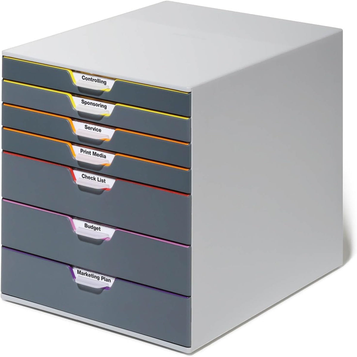 Durable Varicolor Schubladenbox A4, 7 Fächer, Mehrfarbig, 760727