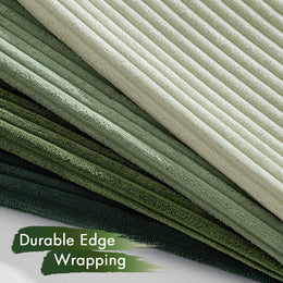 MIULEE Kissenbezug 40X40 4Er Set Kordsamt Weiche Kissenhülle Dekorative Sofakissen Quadratische Dekokissen Zierkissenbezug Gestreifte Kissenbezüge Für Wohnzimmer Forest Green Series