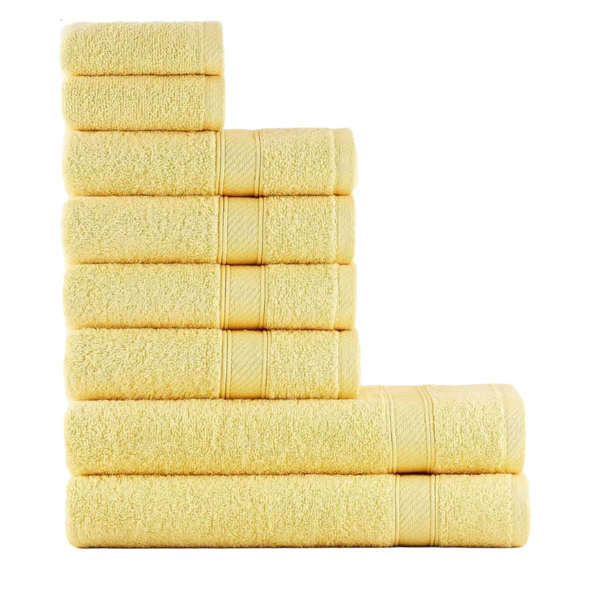 Handtücher Set Grau 8-TLG / 2 Badetücher 70X140 + 4 Handtücher 50X90 + 2 Gästehandtücher 30X50 - Handtuch Mit Aufhänger Baumwolle Saugfähige Weiche Luxus Duschhandtücher - Anthrazit