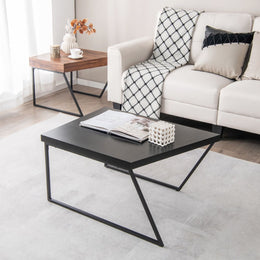 2 Couchtischen Moderner Beistelltisch 120 X 60 X 46 Cm Schwarz + Braun