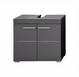 Trendteam Smart Living - Amanda - Waschbeckenunterschrank - Weiß/Weiß Hochglanz - 1 Einlegeboden - (Bxhxt) 60 X 56 X 34 Cm - Kratzfest