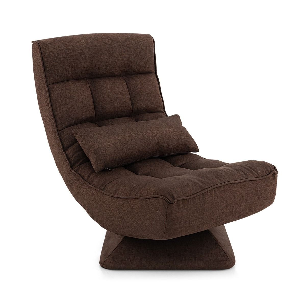 360° Drehbarer Bodensessel Mit Rückenlehne & Lendenkissen Bodenstuhl Lazy Sofa