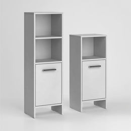 Vicco Badmöbel-Set Karli, Anthrazit/Goldkraft Eiche, 131.4 Cm, Besteht Aus Waschbeckenunterschrank, Spiegelschrank Und Hochschrank
