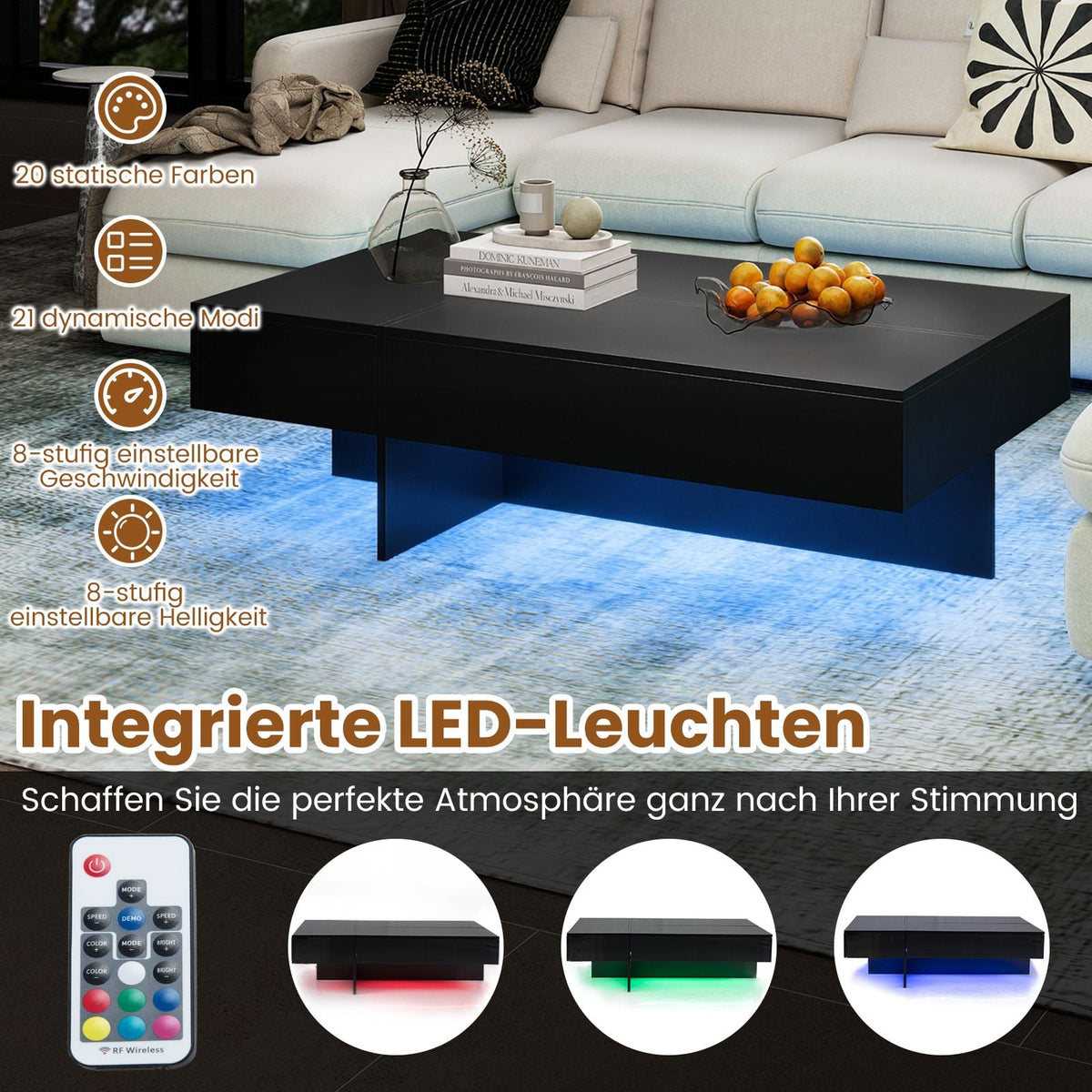 LED-Couchtisch, Mavero