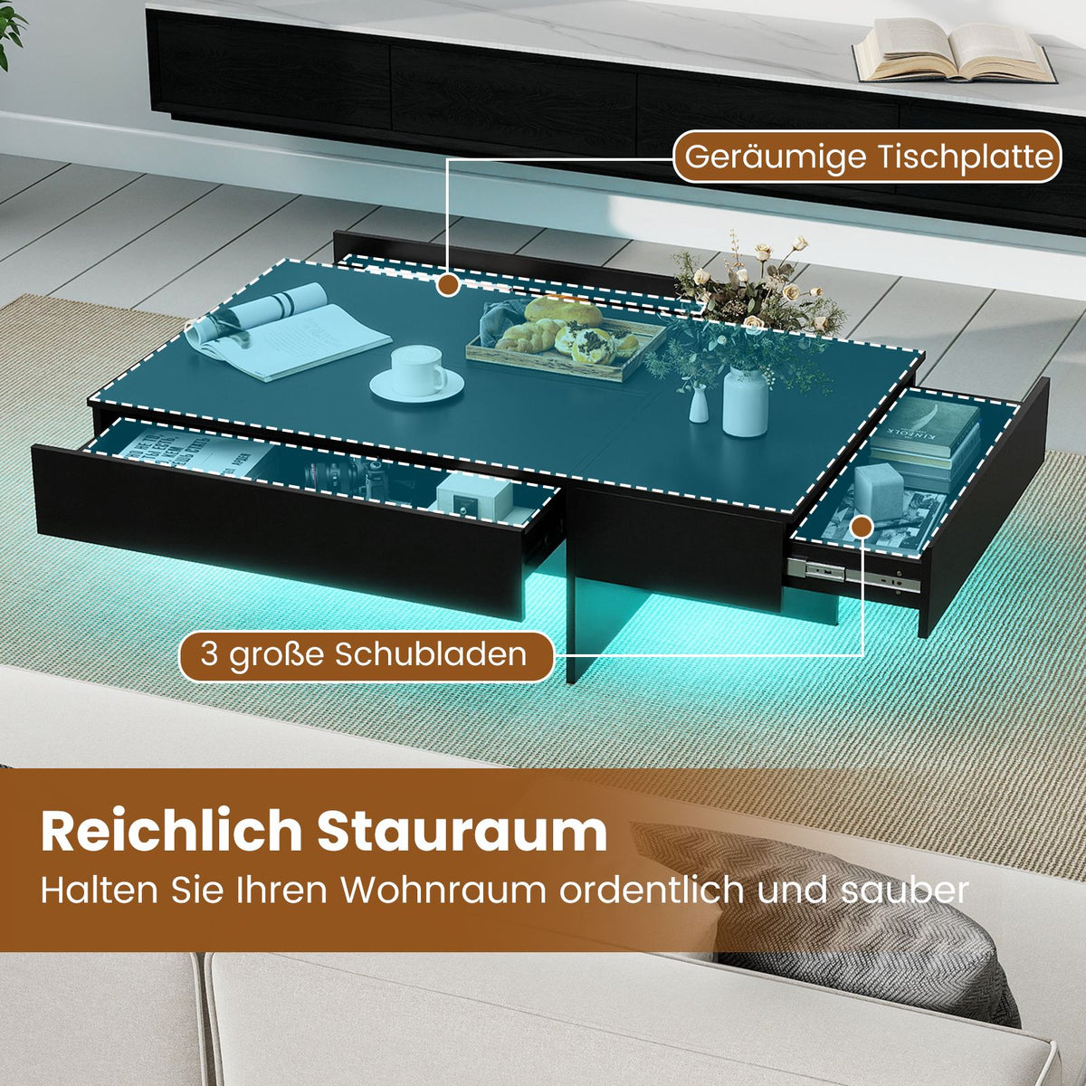 LED-Couchtisch, Mavero
