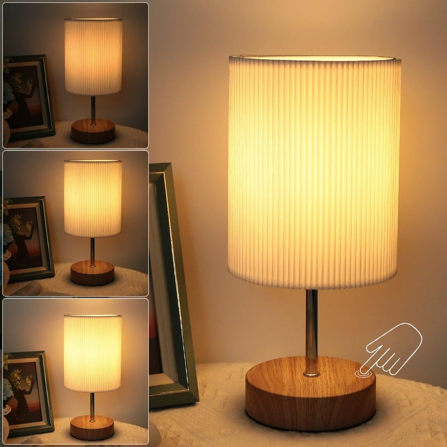 Hslighting Nachttischlampe Touch Dimmbar: Tischlampe Touch Dimmbare Glühbirne 3 Helligkeitsstufen Einstellbar Schreibtischlampe Minimalistische Für Lesen Wohnzimme