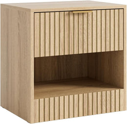 Nachttisch Eiche, Kleiner Nachtschrank Mit Schublade, Holz Nachttische Für Kinder, Nachtkommode 41X39X28 Cm, Beistelltisch Für Schlafzimmer,Wohnzimmer,Büro,Dunkle Eiche