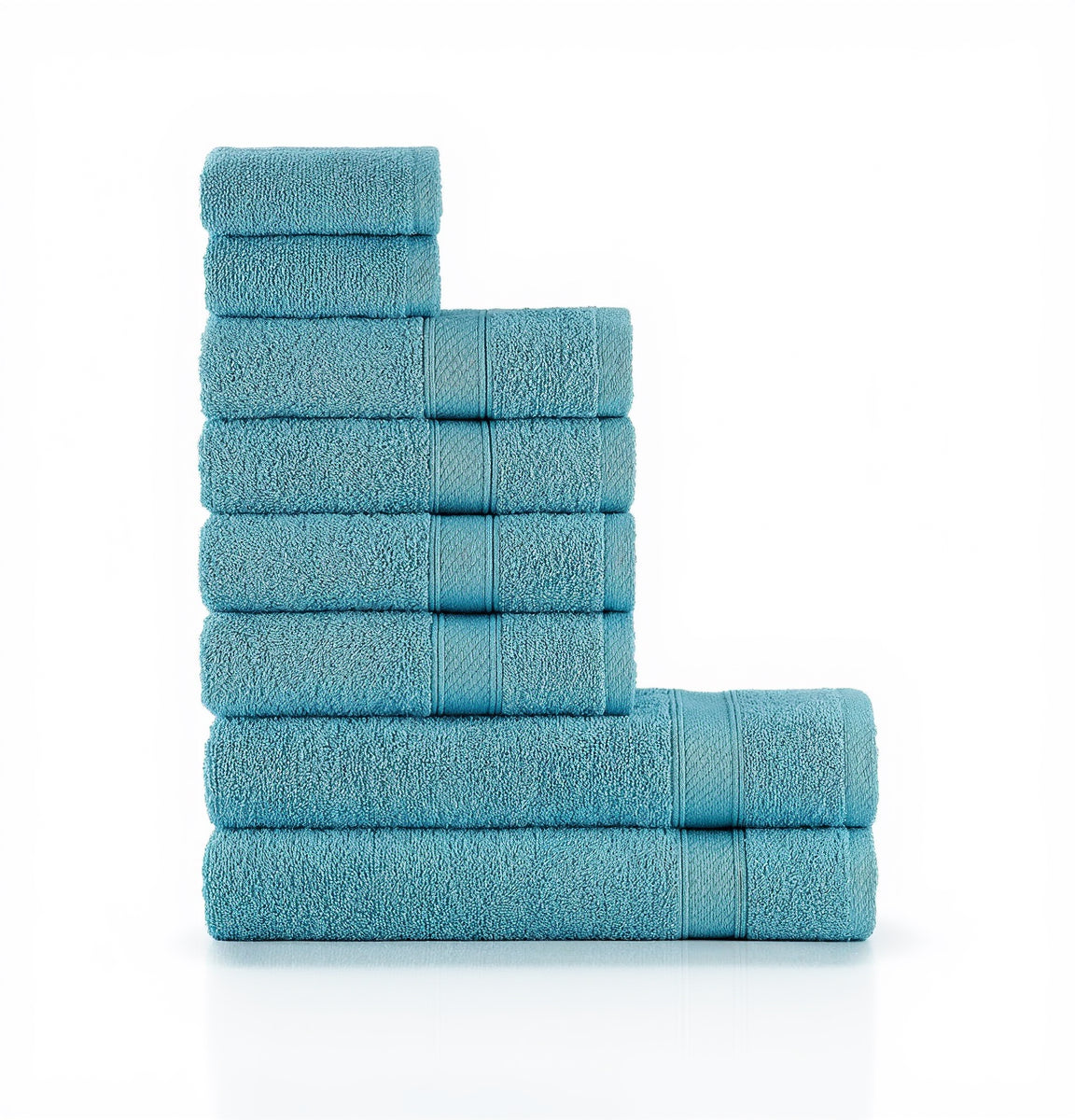 Handtücher Set Grau 8-TLG / 2 Badetücher 70X140 + 4 Handtücher 50X90 + 2 Gästehandtücher 30X50 - Handtuch Mit Aufhänger Baumwolle Saugfähige Weiche Luxus Duschhandtücher - Anthrazit