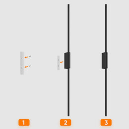 2 Stück LED Innen-Wandleuchte Mit Akku Schwarz, Touch, Fernbedienung Mit Timer & Schalter 100Cm 9W, Dimmbare Batteriebetriebene Wandlampe Für Wohnzimmer, Schlafzimmer Und Flur