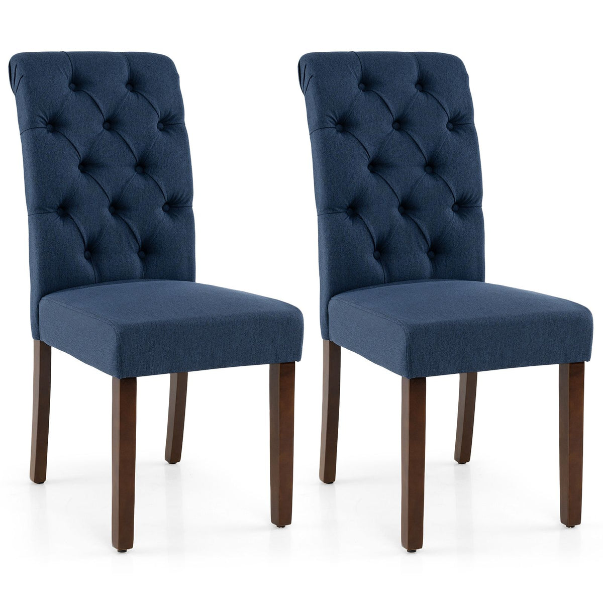 2Er Set Esszimmerstühle Mit Gepolsterter Sitzfläche & Rückenlehne Polsterstühle Essstühle Grau